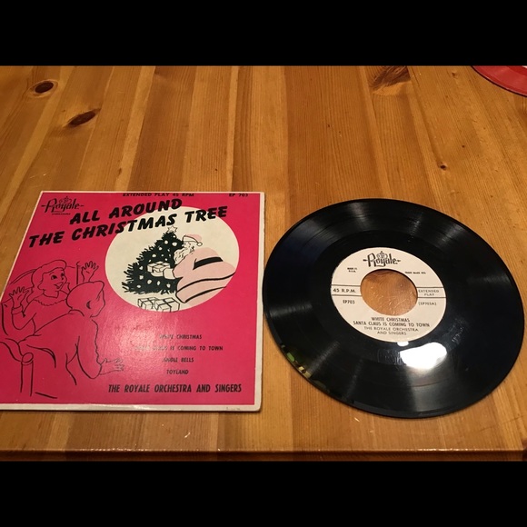 VINTAGE CHRISTMAS VINYL 45rpm RECORDS EPHEMERA DISPLAY - Picture 6 of 6